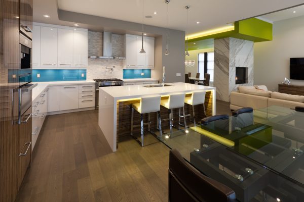 no humans, scenery, chair, window, lamp, table, wooden floor, indoors